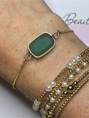BramFam Beads Adjustable Gemstone Bracelet